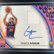 Load image into Gallery viewer, 2025 Topps Pristine Chaz Lanier Pieces Rookie Auto Relics Purple /99 RC Pistons
