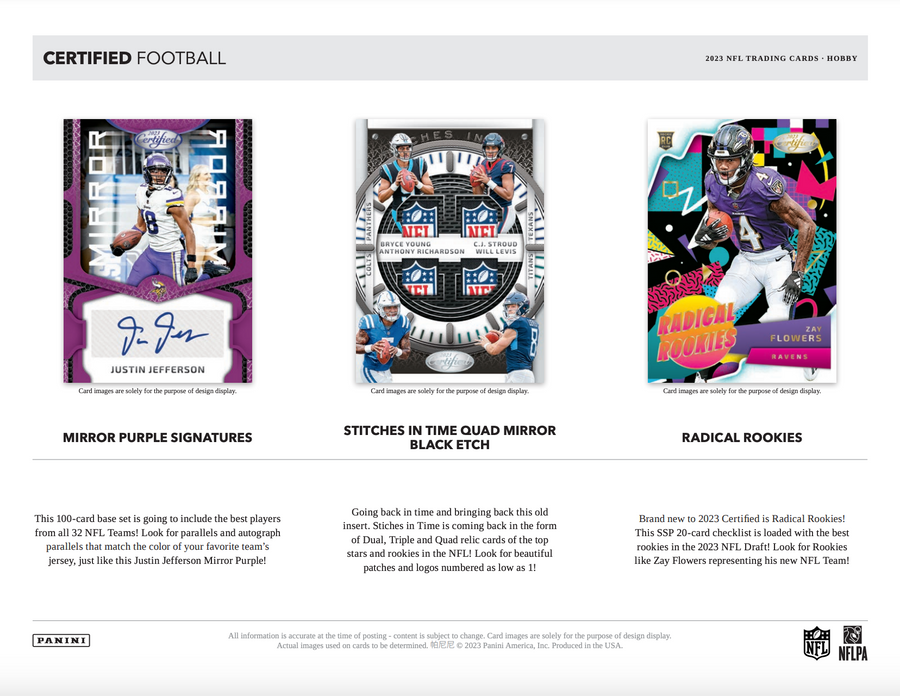 2023 Panini Certified Football Hobby Pack