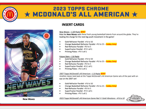 2023 Topps Chrome McDonald's All American Basketball Hobby Box