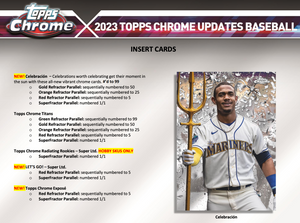 2023 Topps Chrome Update Baseball Hobby Box